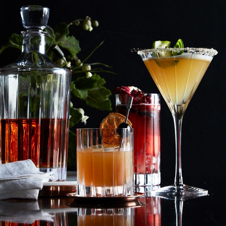 Dorset Crystal Triple OldFashioned Glass Williams Sonoma Australia